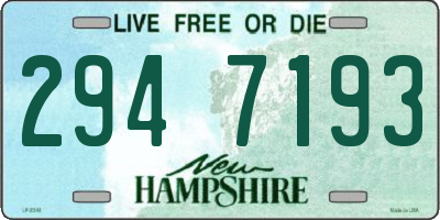 NH license plate 2947193