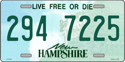 NH license plate 2947225