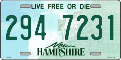 NH license plate 2947231