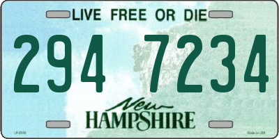 NH license plate 2947234