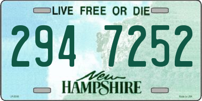 NH license plate 2947252