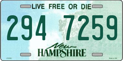 NH license plate 2947259