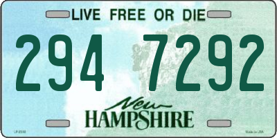 NH license plate 2947292