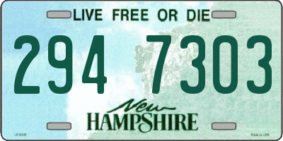 NH license plate 2947303