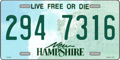 NH license plate 2947316