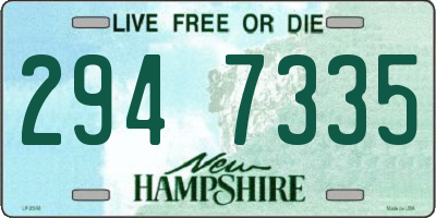 NH license plate 2947335