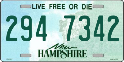 NH license plate 2947342