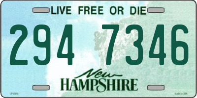 NH license plate 2947346
