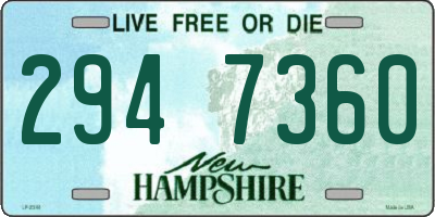 NH license plate 2947360
