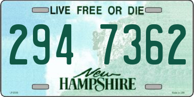 NH license plate 2947362