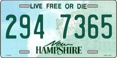NH license plate 2947365