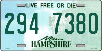 NH license plate 2947380