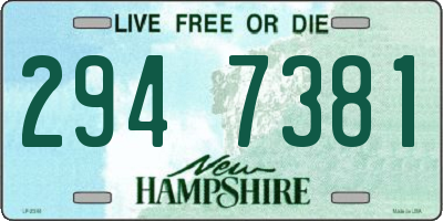 NH license plate 2947381