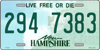 NH license plate 2947383