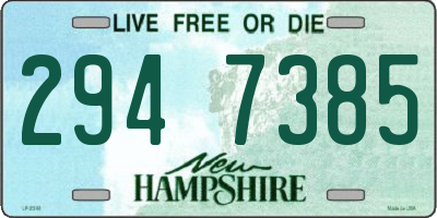 NH license plate 2947385