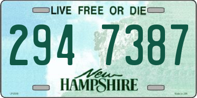 NH license plate 2947387