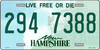 NH license plate 2947388