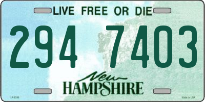 NH license plate 2947403