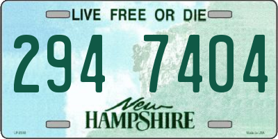 NH license plate 2947404