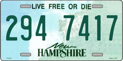 NH license plate 2947417