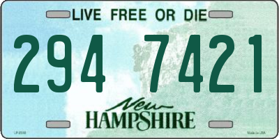 NH license plate 2947421