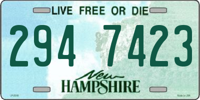 NH license plate 2947423