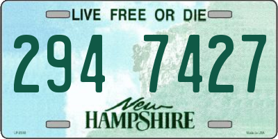 NH license plate 2947427