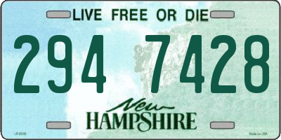 NH license plate 2947428