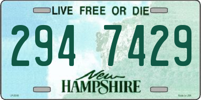 NH license plate 2947429