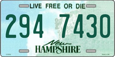 NH license plate 2947430