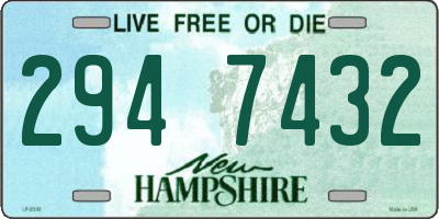 NH license plate 2947432