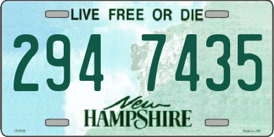 NH license plate 2947435