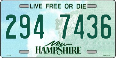 NH license plate 2947436