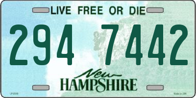 NH license plate 2947442