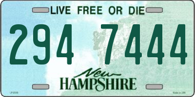 NH license plate 2947444