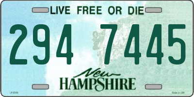 NH license plate 2947445