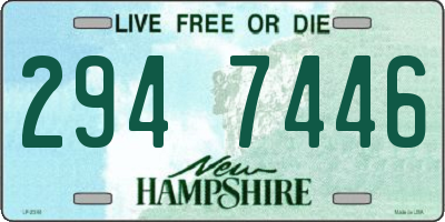 NH license plate 2947446