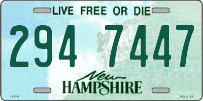 NH license plate 2947447