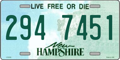 NH license plate 2947451