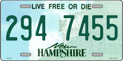 NH license plate 2947455