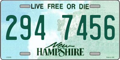 NH license plate 2947456