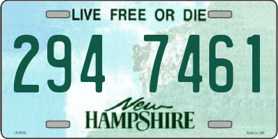 NH license plate 2947461