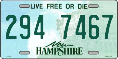NH license plate 2947467