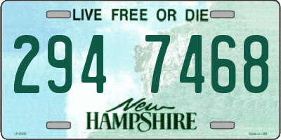 NH license plate 2947468