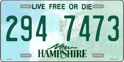 NH license plate 2947473