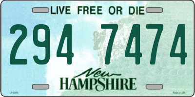NH license plate 2947474