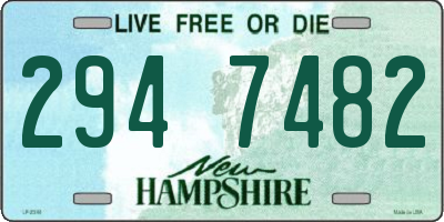 NH license plate 2947482