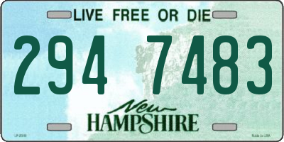 NH license plate 2947483