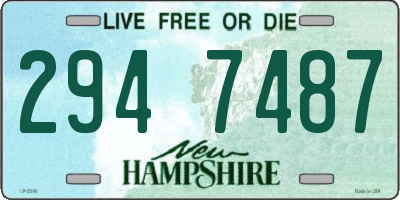 NH license plate 2947487
