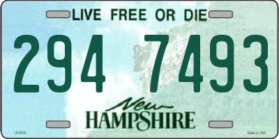 NH license plate 2947493